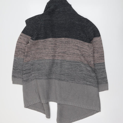 NEXT Womens Grey V-Neck Acrylic Cardigan Jumper Size L