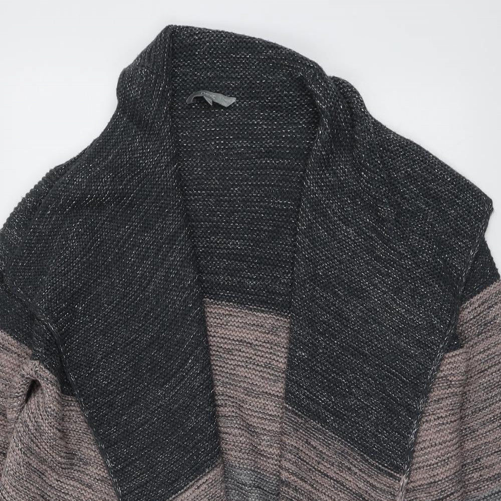 NEXT Womens Grey V-Neck Acrylic Cardigan Jumper Size L
