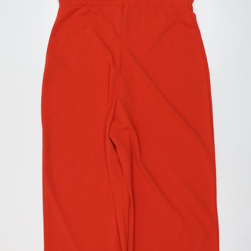 Lipsy Womens Red Polyester Jumpsuit One-Piece Size 18 Zip