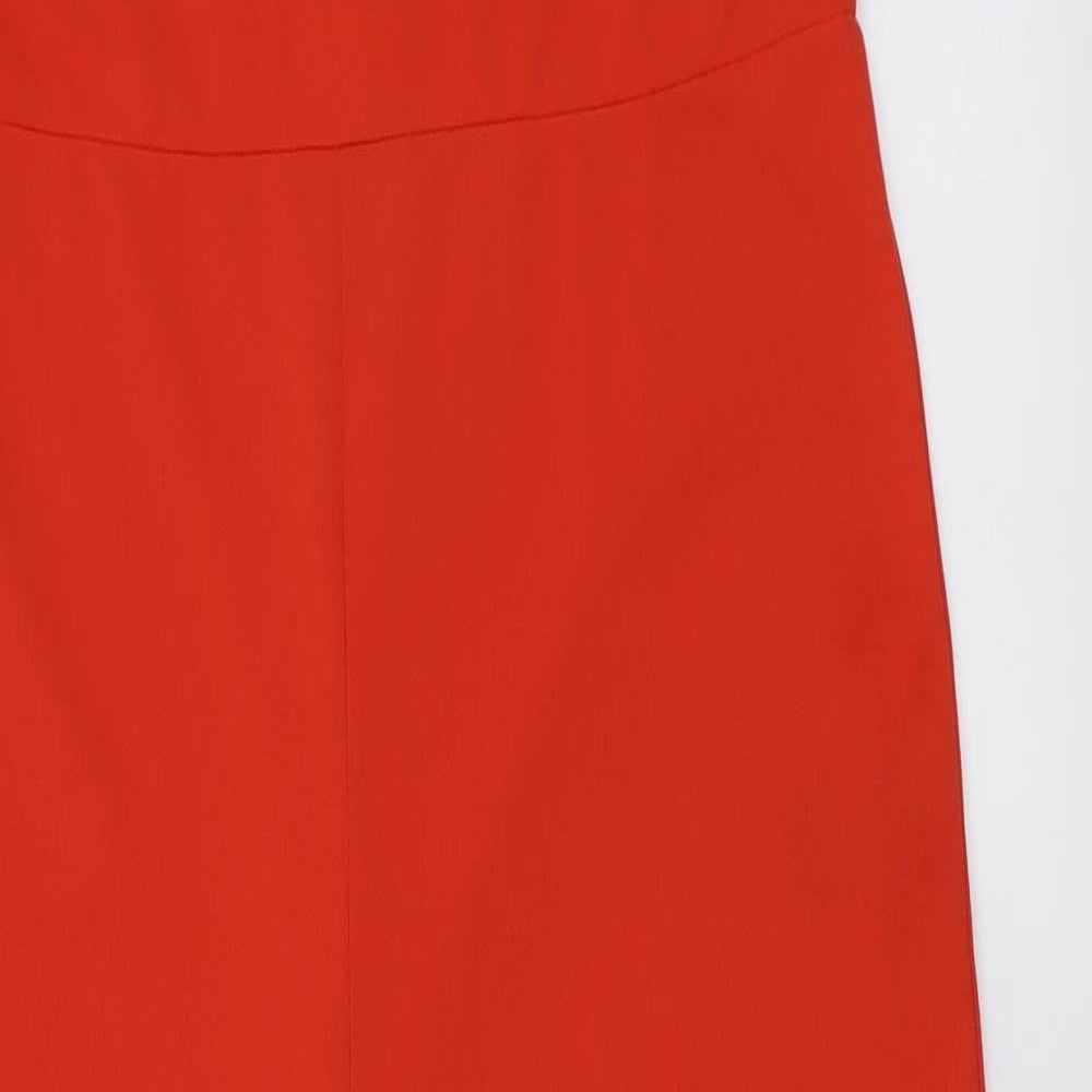 Lipsy Womens Red Polyester Jumpsuit One-Piece Size 18 Zip