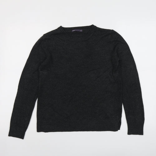 Marks and Spencer Womens Grey Round Neck Acrylic Pullover Jumper Size 10