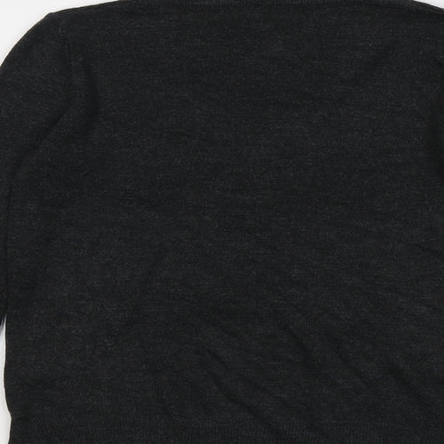 Marks and Spencer Womens Grey Round Neck Acrylic Pullover Jumper Size 10