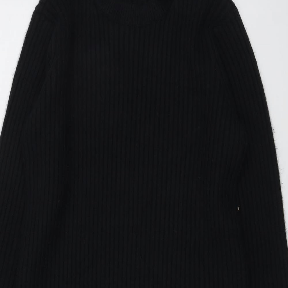 Marks and Spencer Womens Black Polyester Jumper Dress Size L Round Neck Pullover