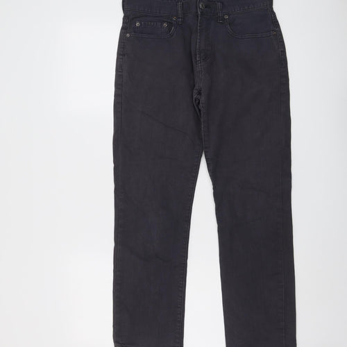 Gap Mens Grey Cotton Straight Jeans Size 28 in L30 in Regular Button