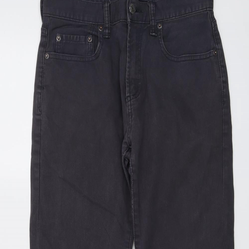 Gap Mens Grey Cotton Straight Jeans Size 28 in L30 in Regular Button
