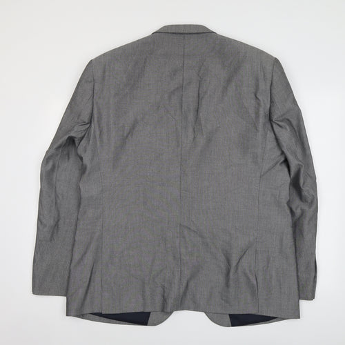 NEXT Mens Grey Polyester Jacket Suit Jacket Size 46 Regular