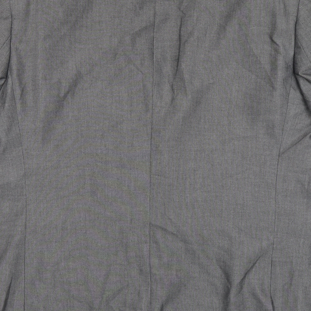 NEXT Mens Grey Polyester Jacket Suit Jacket Size 46 Regular