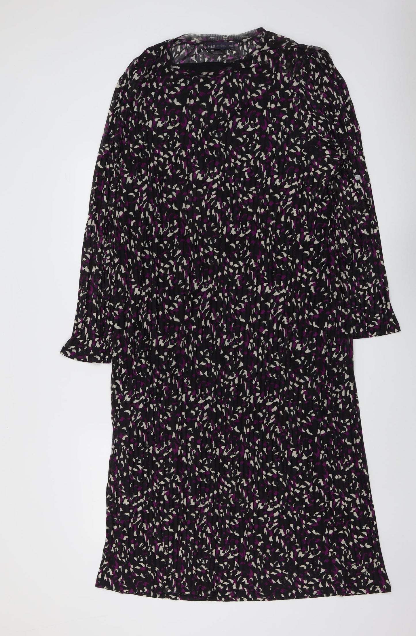 Marks and Spencer Womens Multicoloured Geometric Polyester A-Line Size 22 Round Neck Pullover
