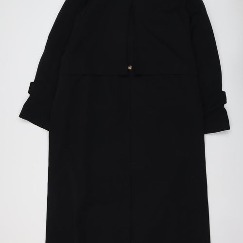 Basler Womens Black Overcoat Coat Size 10 Button