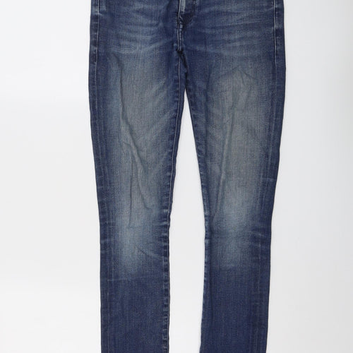 River Island Mens Blue Cotton Skinny Jeans Size 26 in L32 in Regular Button