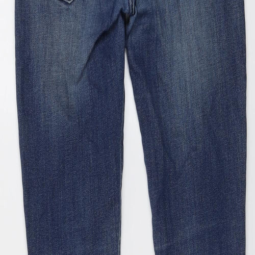 River Island Mens Blue Cotton Skinny Jeans Size 26 in L32 in Regular Button