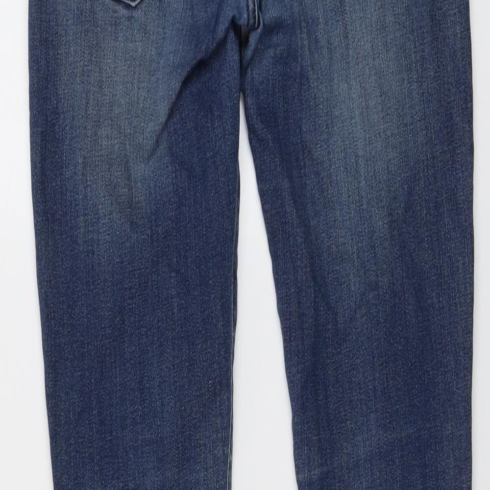 River Island Mens Blue Cotton Skinny Jeans Size 26 in L32 in Regular Button