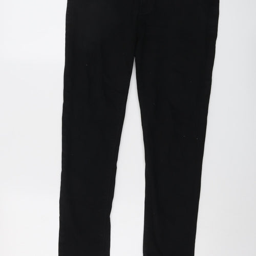 River Island Mens Black Cotton Skinny Jeans Size 30 in L30 in Regular Button