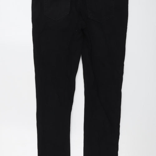 River Island Mens Black Cotton Skinny Jeans Size 30 in L30 in Regular Button