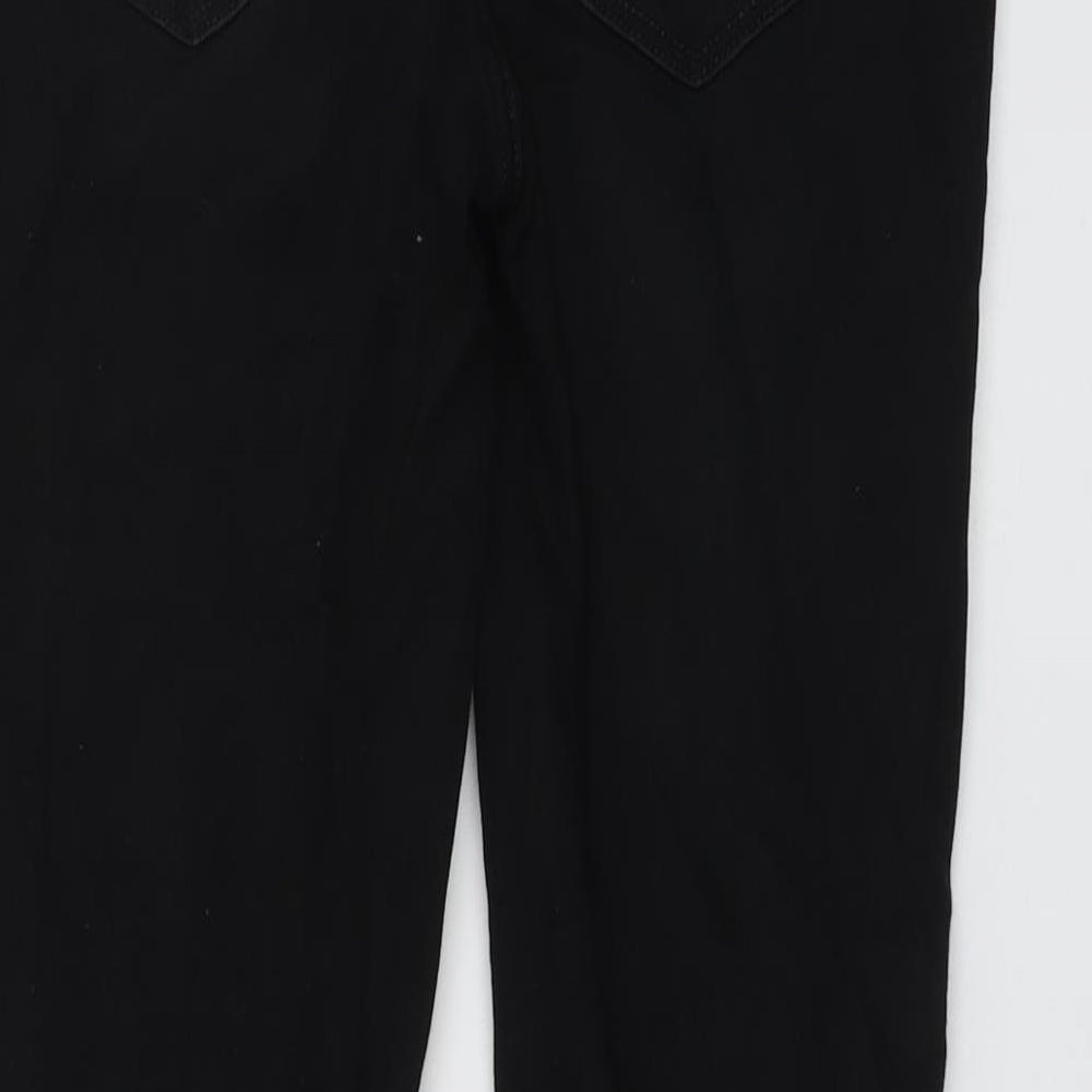 River Island Mens Black Cotton Skinny Jeans Size 30 in L30 in Regular Button
