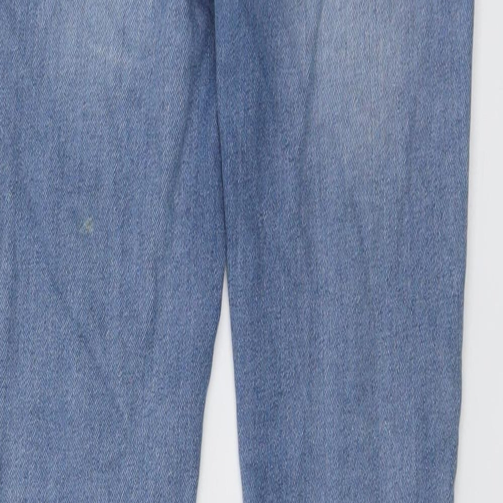 Levi's Girls Blue Cotton Skinny Jeans Size 12 Years Regular Button