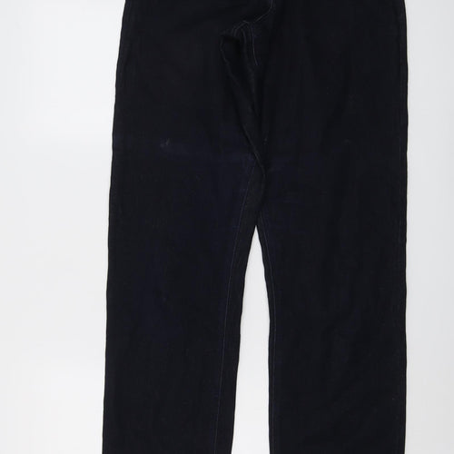 Long Tall Sally Womens Blue Cotton Straight Jeans Size 14 L35 in Regular Button