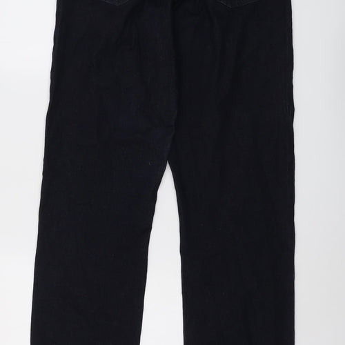 Long Tall Sally Womens Blue Cotton Straight Jeans Size 14 L35 in Regular Button