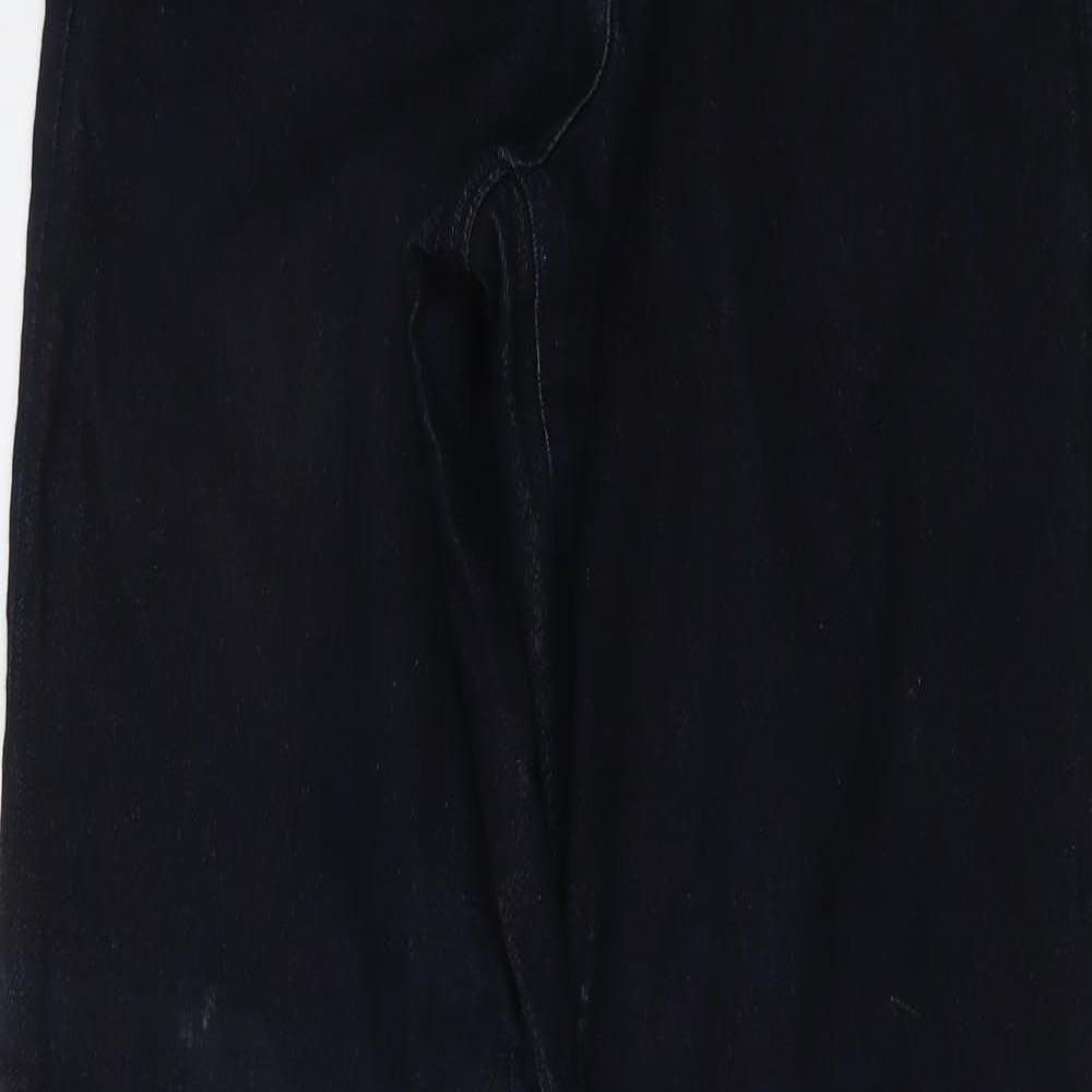 Long Tall Sally Womens Blue Cotton Straight Jeans Size 14 L35 in Regular Button