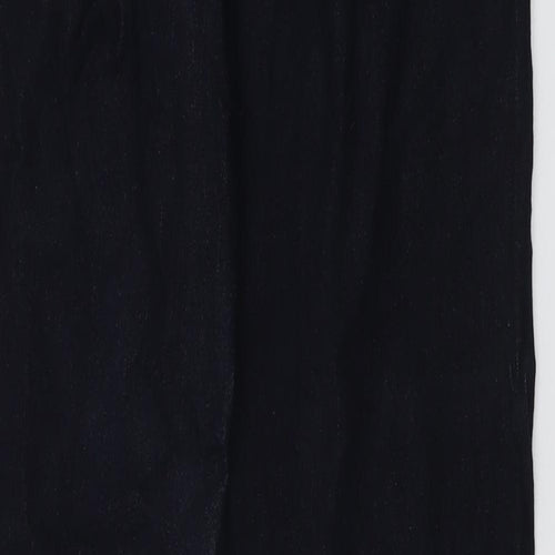 Long Tall Sally Womens Blue Cotton Straight Jeans Size 14 L35 in Regular Button