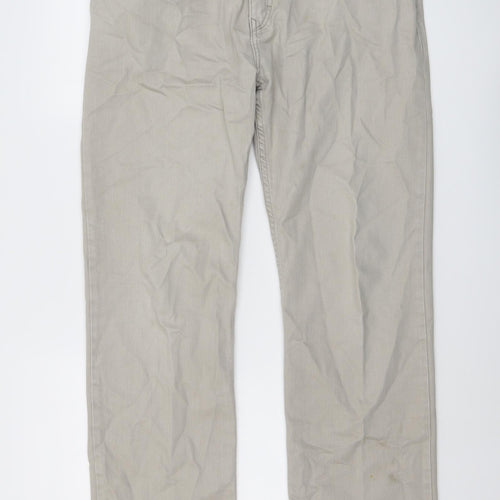 Blue Harbour Womens Beige Cotton Straight Jeans Size 36 in L31 in Regular Button