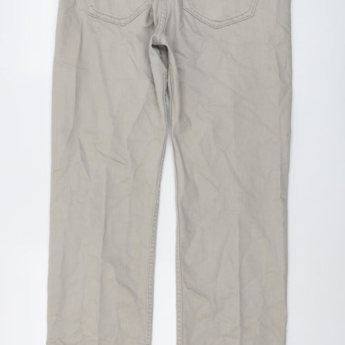 Blue Harbour Womens Beige Cotton Straight Jeans Size 36 in L31 in Regular Button