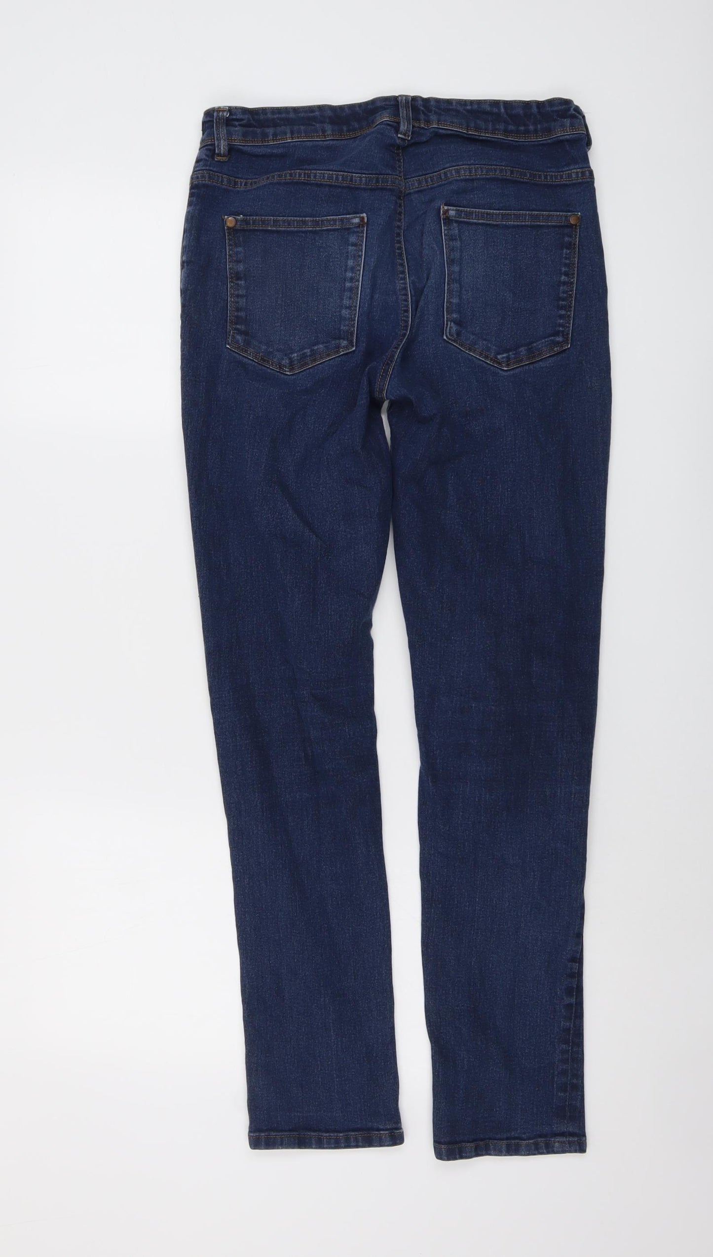 NEXT Boys Blue Cotton Skinny Jeans Size 16 Years Regular Button