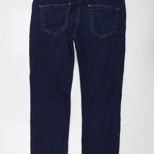 NEXT Mens Blue Cotton Straight Jeans Size 36 in L30 in Regular Button