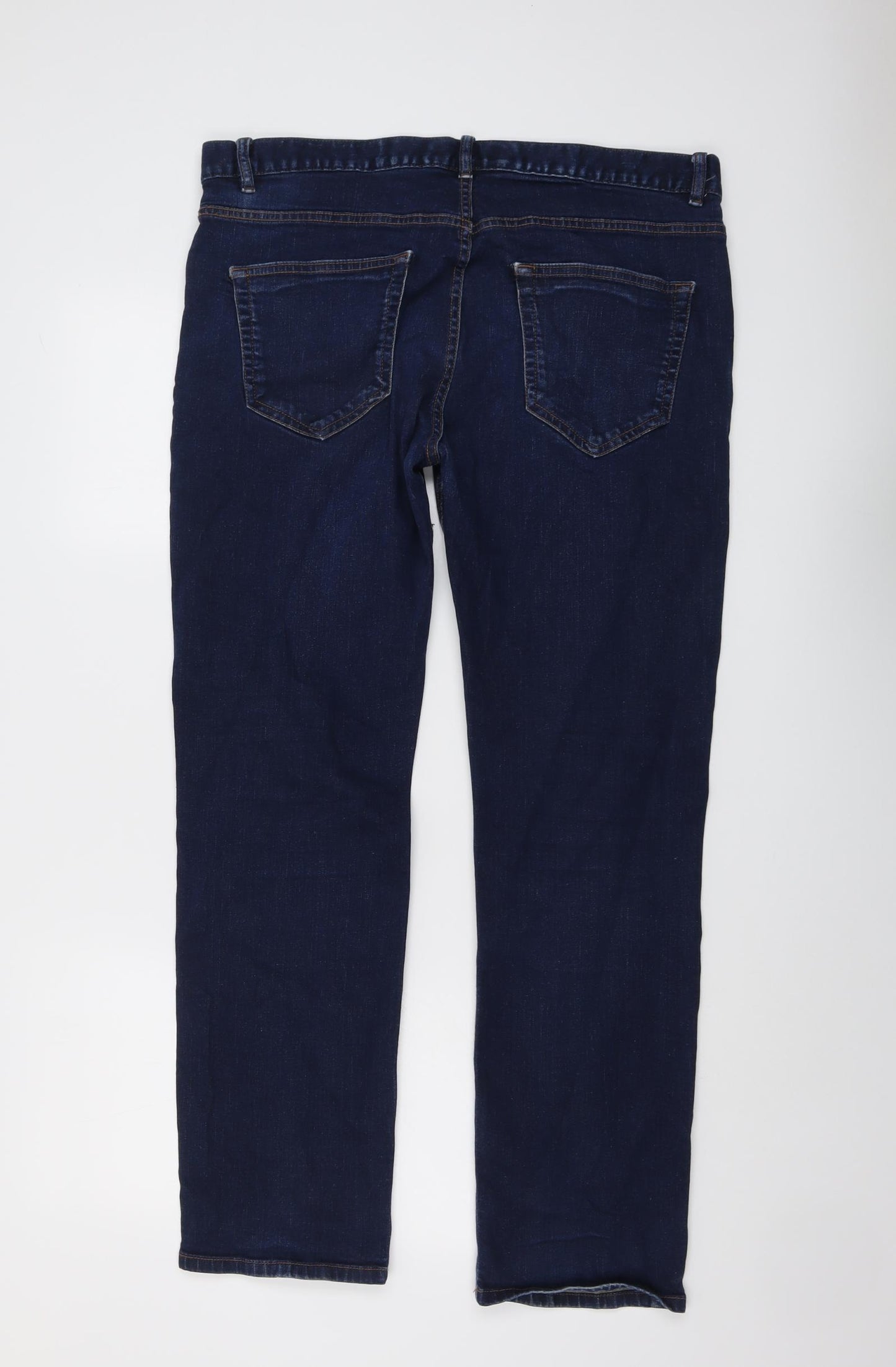 NEXT Mens Blue Cotton Straight Jeans Size 36 in L30 in Regular Button