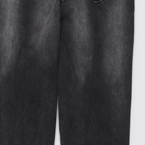 Marks and Spencer Womens Grey Cotton Skinny Jeans Size 14 L30 in Regular Button