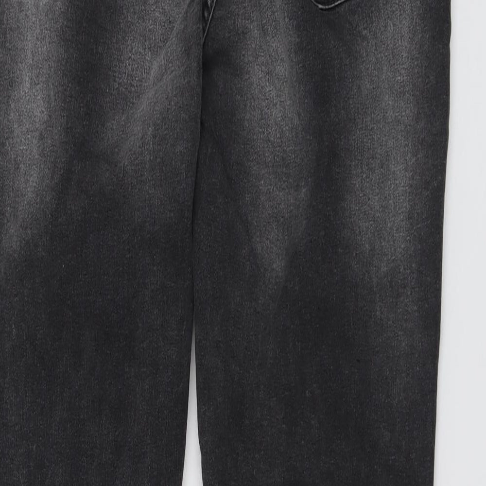 Marks and Spencer Womens Grey Cotton Skinny Jeans Size 14 L30 in Regular Button