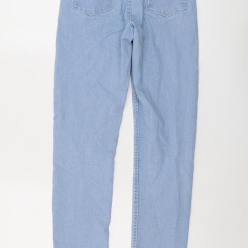 PRETTYLITTLETHING Womens Blue Cotton Skinny Jeans Size 6 L29 in Regular Button