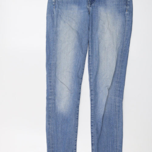 H&M Womens Blue Cotton Skinny Jeans Size 26 in L30 in Regular Button