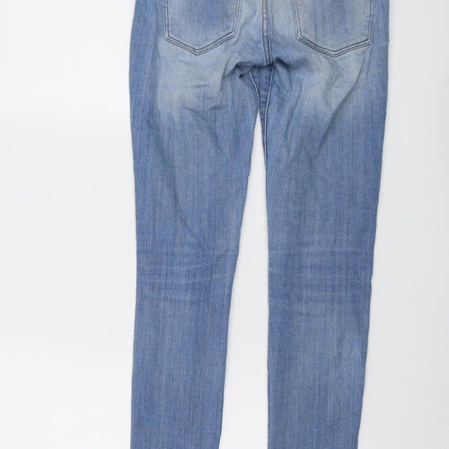 H&M Womens Blue Cotton Skinny Jeans Size 26 in L30 in Regular Button