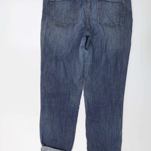 Gap Womens Blue Cotton Mom Jeans Size 12 L26 in Regular Button