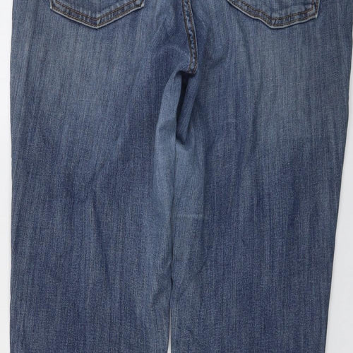 Gap Womens Blue Cotton Mom Jeans Size 12 L26 in Regular Button