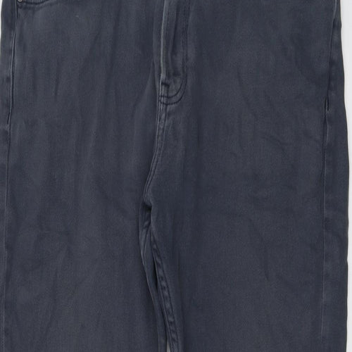 Marks and Spencer Mens Blue Cotton Straight Jeans Size 36 in L31 in Regular Button