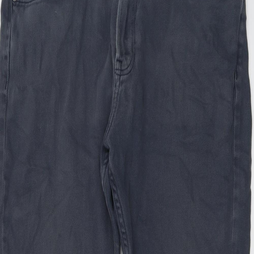 Marks and Spencer Mens Blue Cotton Straight Jeans Size 36 in L31 in Regular Button