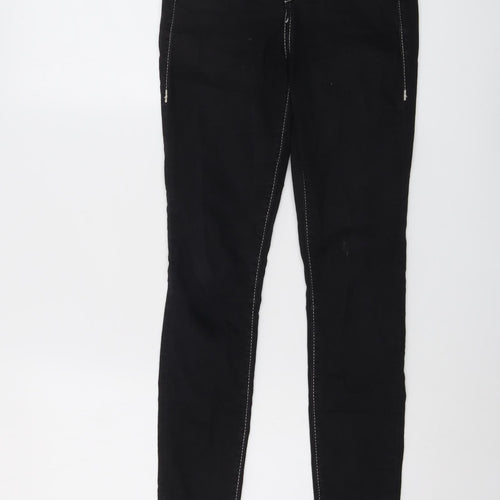 True Religion Womens Black Cotton Skinny Jeans Size 25 in L26 in Regular Button
