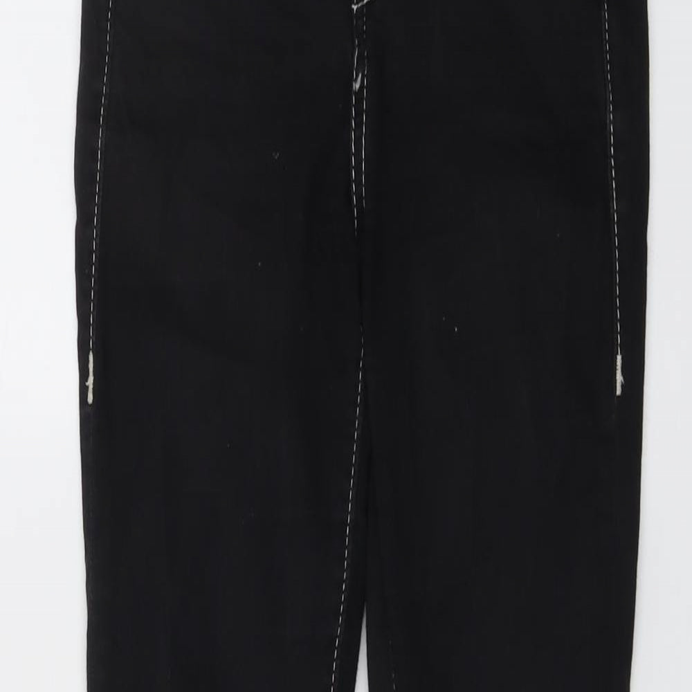 True Religion Womens Black Cotton Skinny Jeans Size 25 in L26 in Regular Button