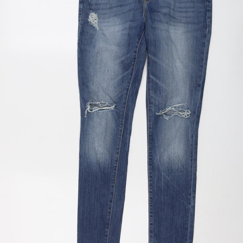 Gap Womens Blue Cotton Skinny Jeans Size 6 L29 in Regular Button