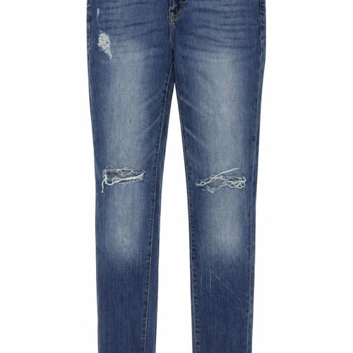 Gap Womens Blue Cotton Skinny Jeans Size 6 L29 in Regular Button
