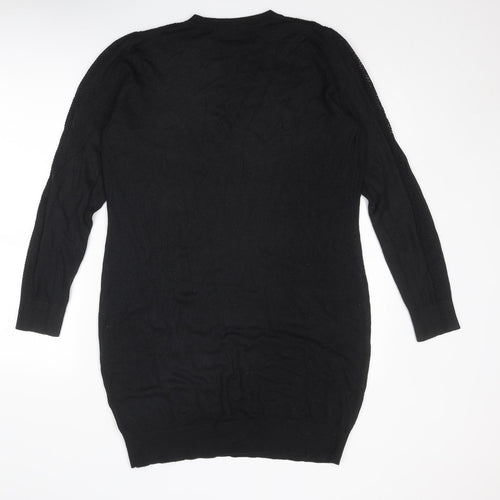 Very Womens Black Round Neck Acrylic Pullover Jumper Size 18