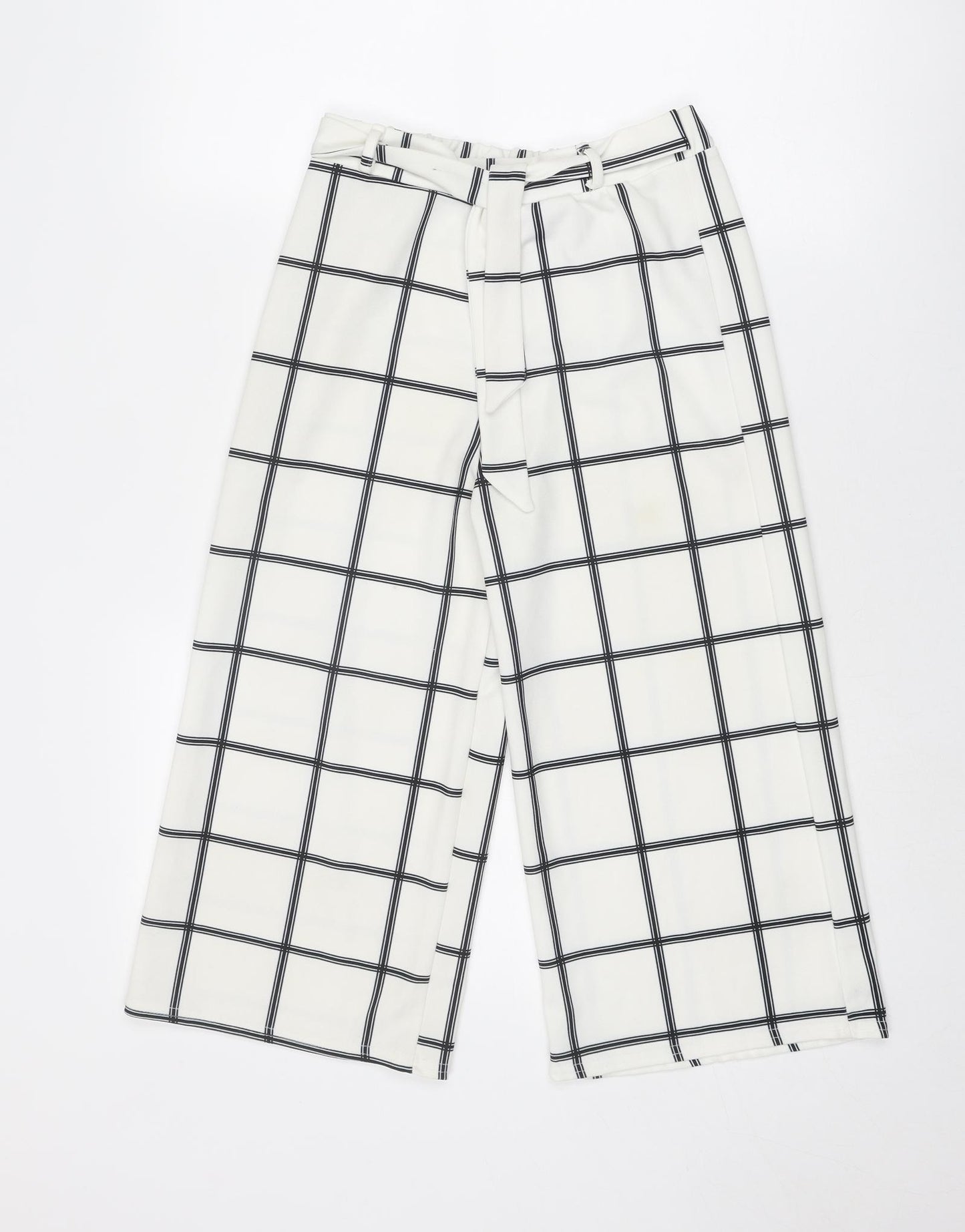New Look Girls White Striped Polyester Harem Trousers Size 10-11 Years Regular Pullover