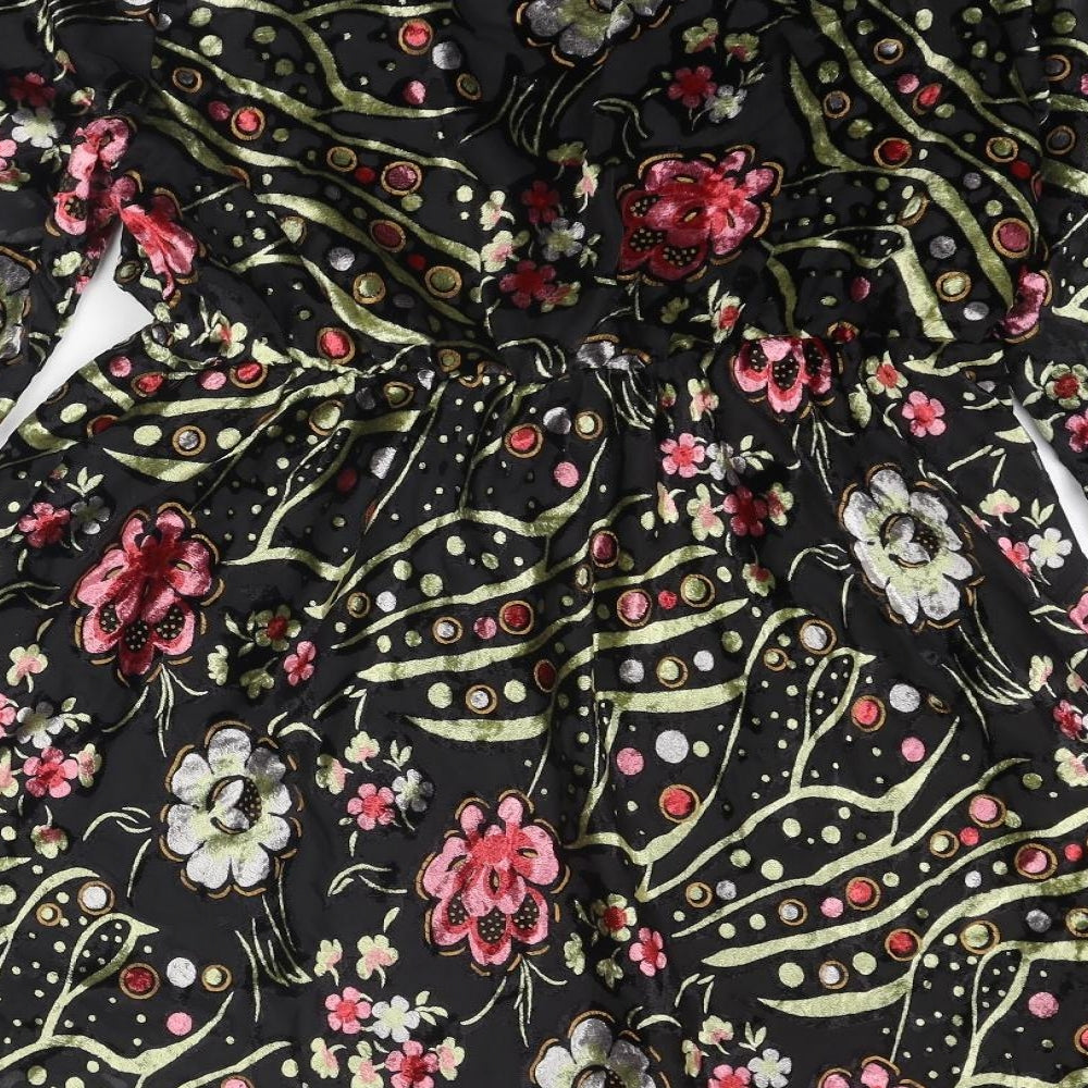 Joe Browns Womens Multicoloured Floral Polyester Fit & Flare Size 12 V-Neck Pullover