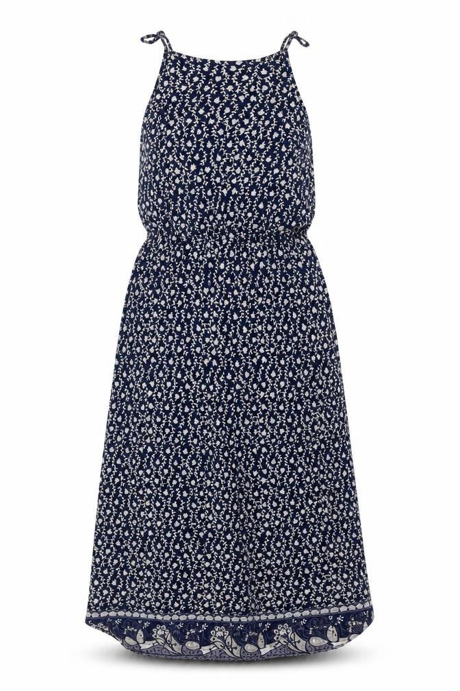 TEMT Womens Blue Floral Viscose Tank Dress Size S Round Neck Pullover