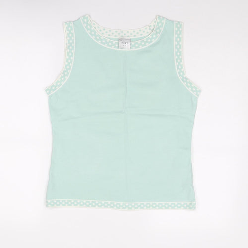 NEXT Womens Blue Round Neck Acrylic Vest Jumper Size 16