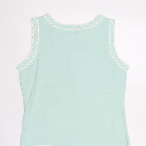 NEXT Womens Blue Round Neck Acrylic Vest Jumper Size 16
