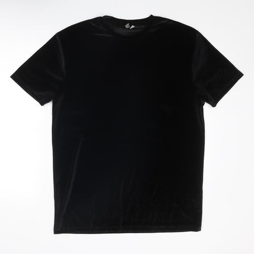 ASOS Womens Black Polyester T-Shirt Dress Size M Round Neck Pullover