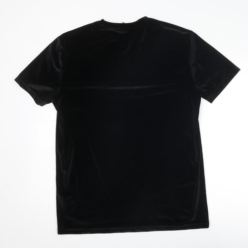ASOS Womens Black Polyester T-Shirt Dress Size M Round Neck Pullover